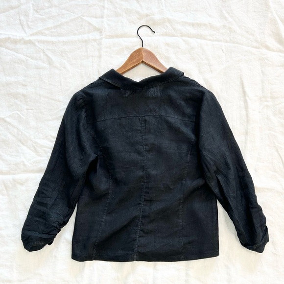 Jane & John Black 100% Linen Jacket, size Small - Picture 3 of 10